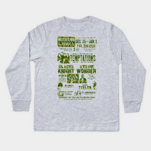 Motown Revue poster Kids Long Sleeve T-Shirt